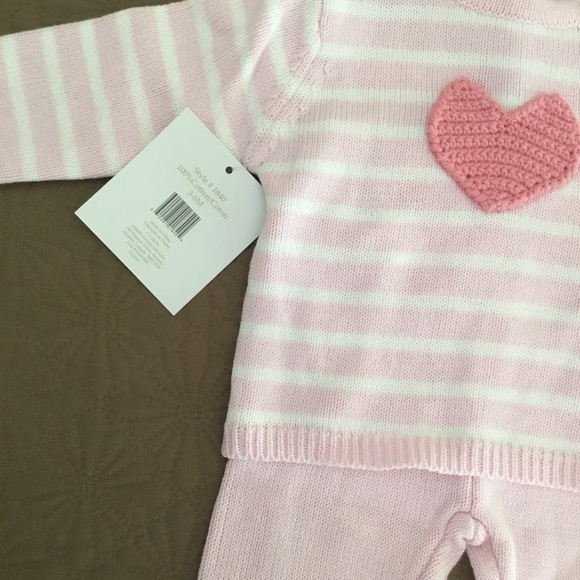 Baby Sweater Set NWT- Pink 3-6 months - Picture 4 of 8